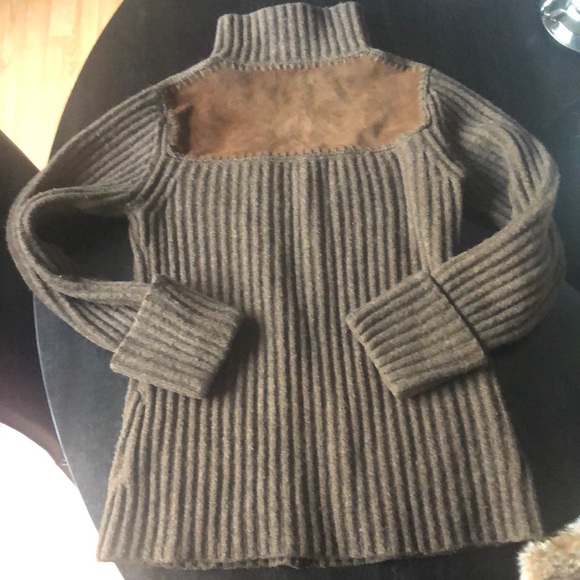 Banana Republic suede knit jacket - Picture 6 of 8